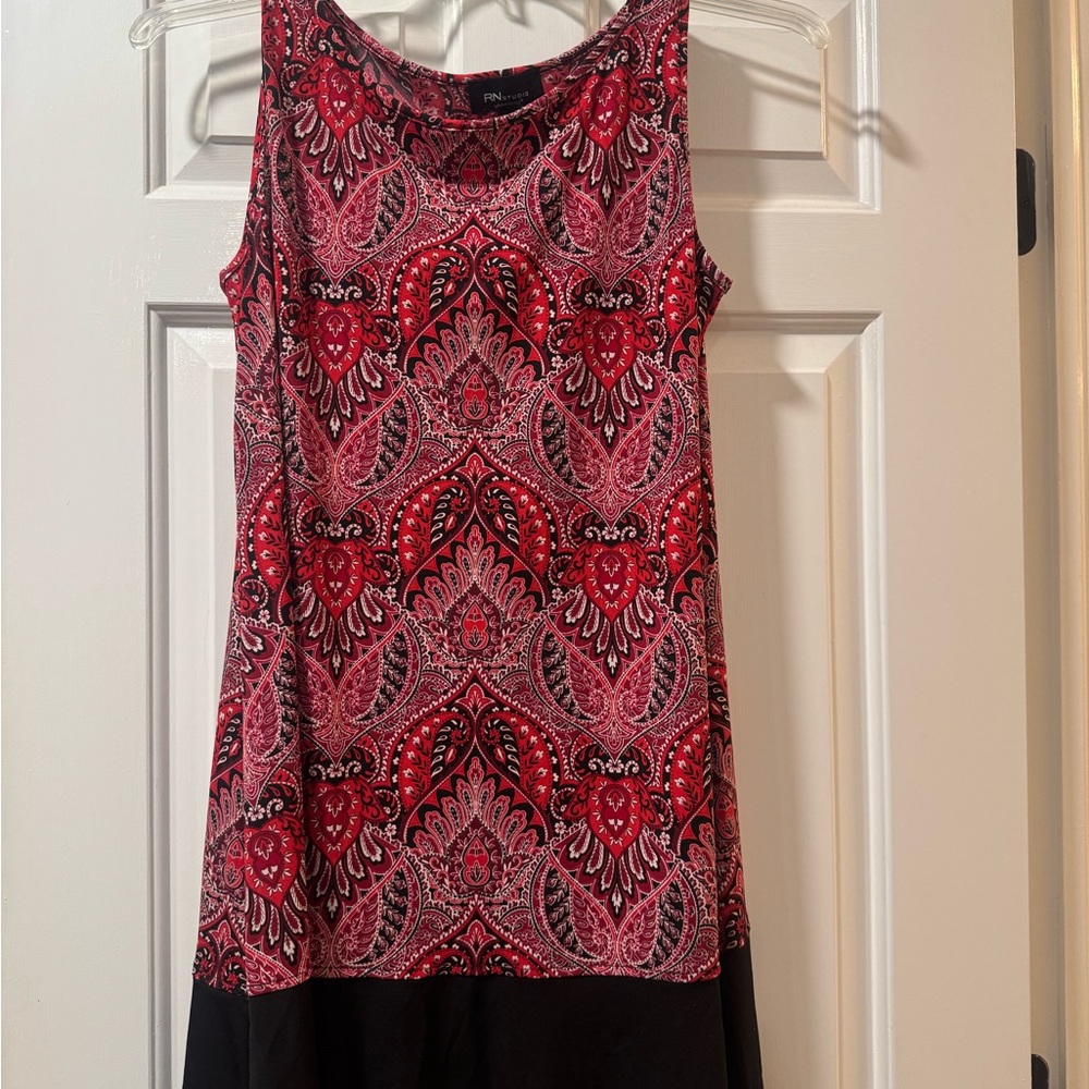 Red and Black Paisley dress